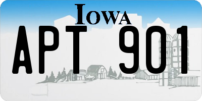 IA license plate APT901