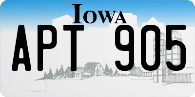 IA license plate APT905