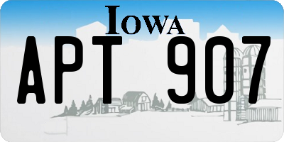 IA license plate APT907