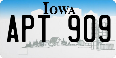 IA license plate APT909