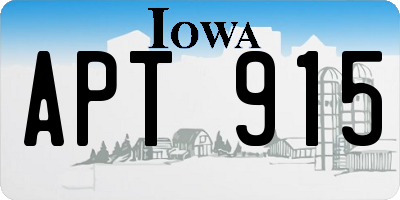 IA license plate APT915