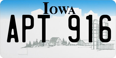 IA license plate APT916