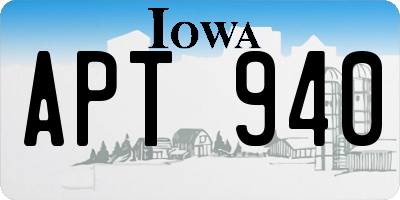 IA license plate APT940