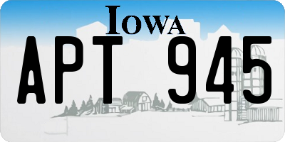 IA license plate APT945