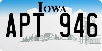 IA license plate APT946