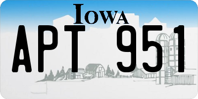 IA license plate APT951