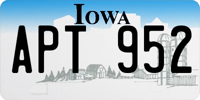 IA license plate APT952