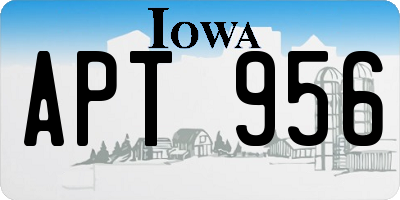IA license plate APT956