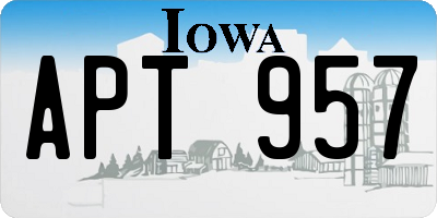 IA license plate APT957
