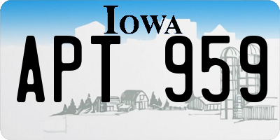 IA license plate APT959