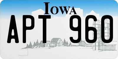 IA license plate APT960