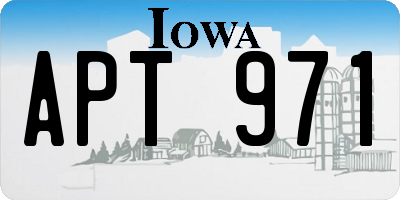 IA license plate APT971
