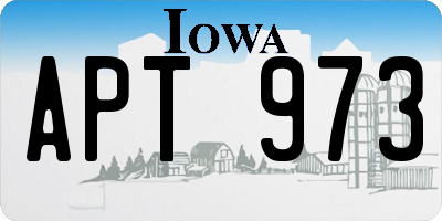 IA license plate APT973