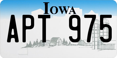 IA license plate APT975