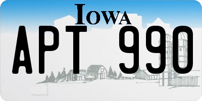 IA license plate APT990