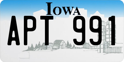 IA license plate APT991
