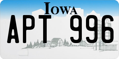 IA license plate APT996