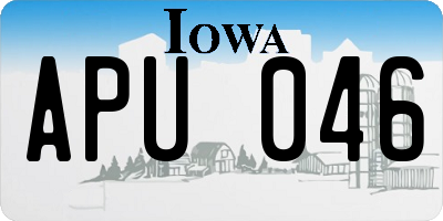 IA license plate APU046