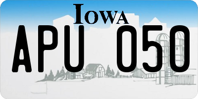 IA license plate APU050