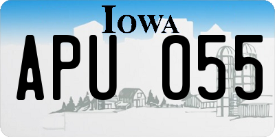 IA license plate APU055