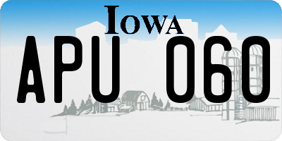 IA license plate APU060