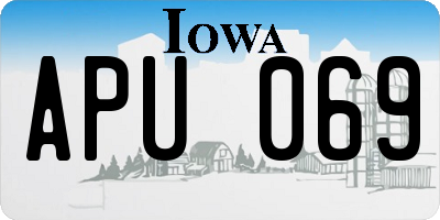 IA license plate APU069