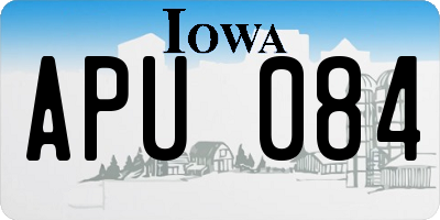 IA license plate APU084