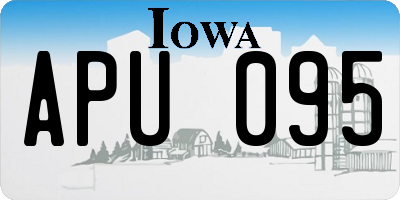 IA license plate APU095
