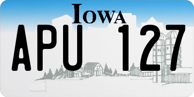 IA license plate APU127