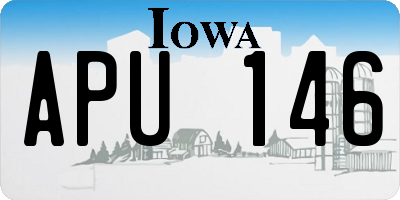 IA license plate APU146