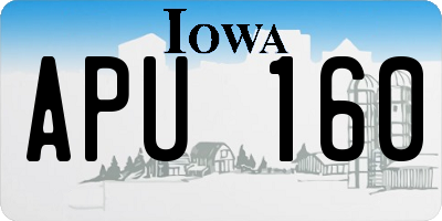 IA license plate APU160