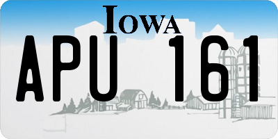 IA license plate APU161