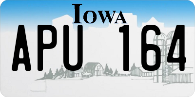 IA license plate APU164
