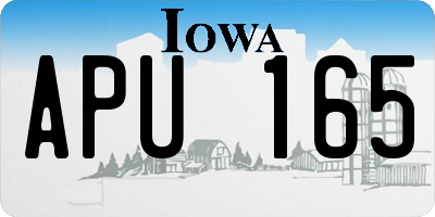 IA license plate APU165