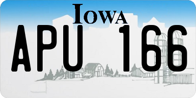 IA license plate APU166