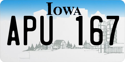 IA license plate APU167