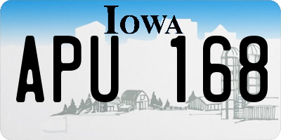 IA license plate APU168