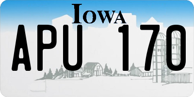 IA license plate APU170