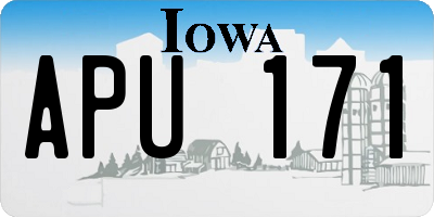 IA license plate APU171