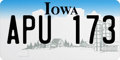 IA license plate APU173