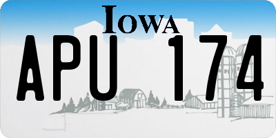 IA license plate APU174