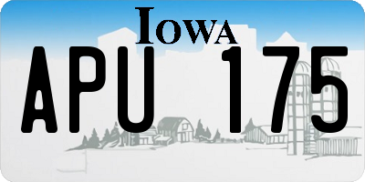 IA license plate APU175