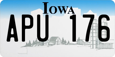 IA license plate APU176