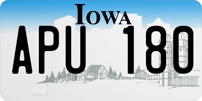 IA license plate APU180