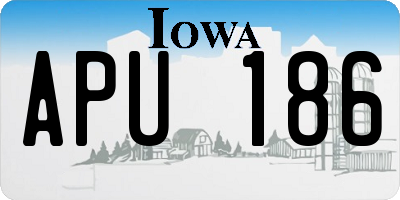 IA license plate APU186