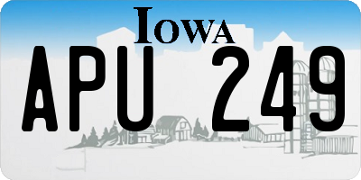 IA license plate APU249