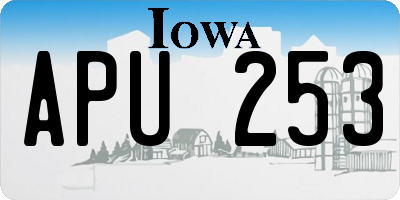 IA license plate APU253