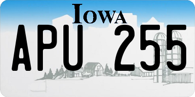 IA license plate APU255