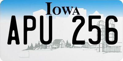 IA license plate APU256