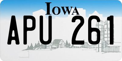IA license plate APU261